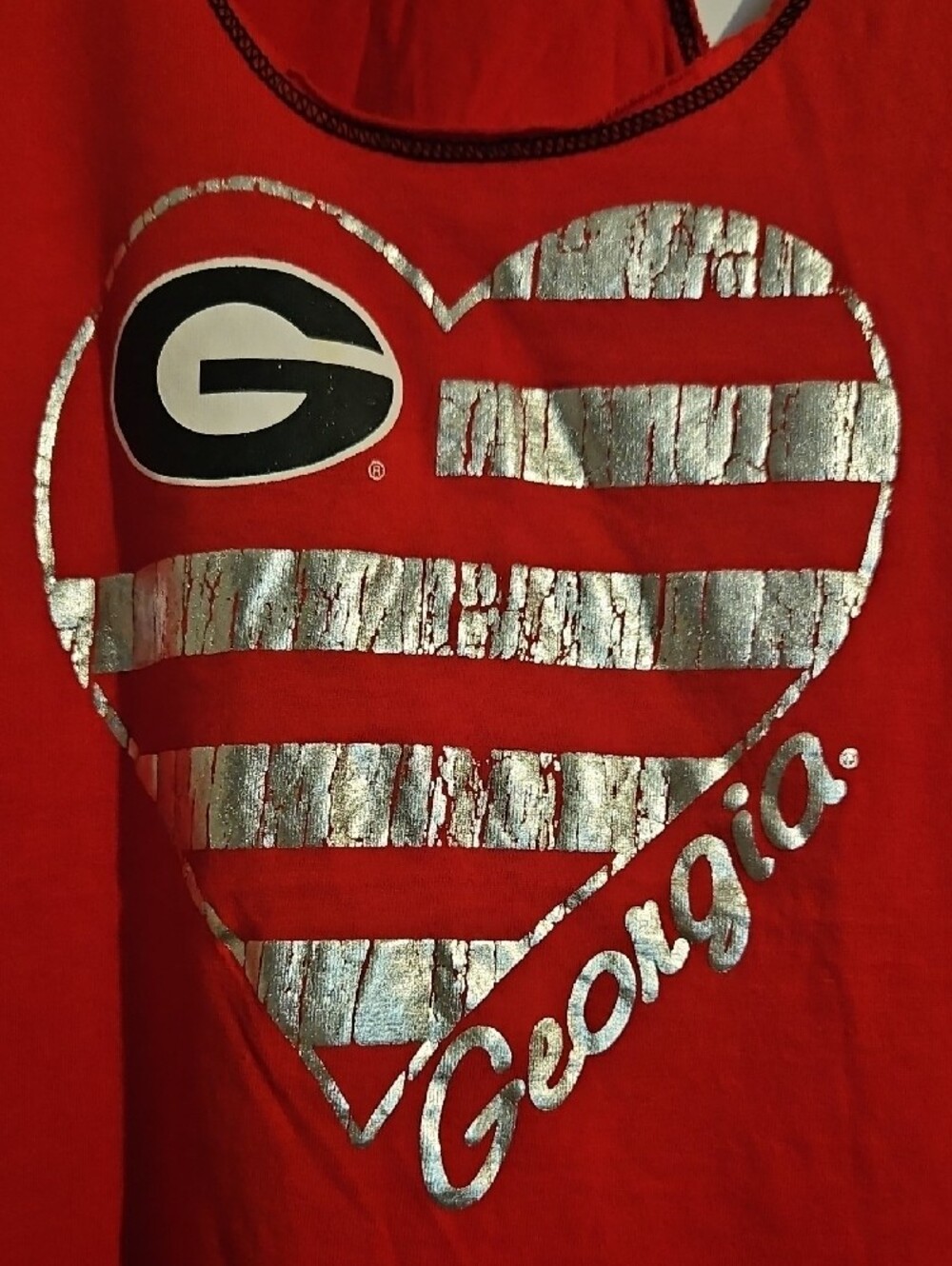 Georgia Red Racerback Tank Top - Picture 2 of 4